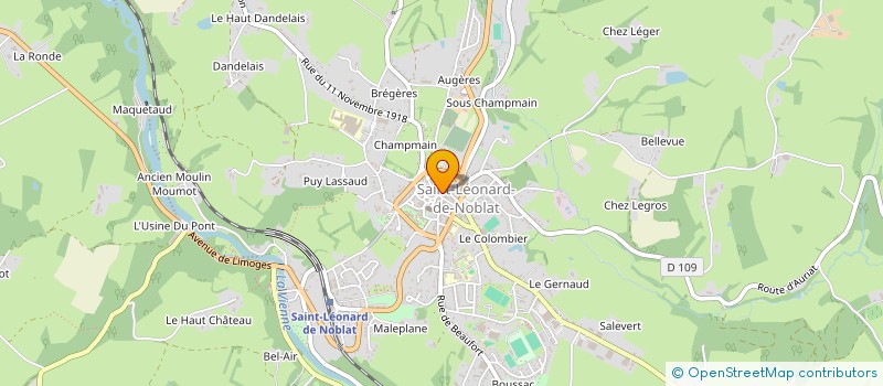 localisation de l'entreprise MONSIEUR STEPHANE COLIGNON à SAINT-LEONARD-DE-NOBLAT