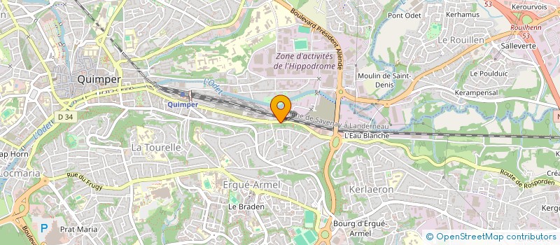 localisation de l'entreprise MONSIEUR STEPHANE CONFRERE à QUIMPER