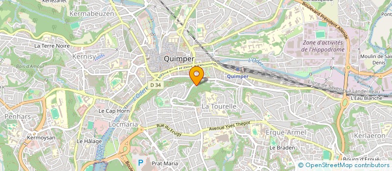 localisation de l'entreprise MONSIEUR STEPHANE CORRIAUX à QUIMPER