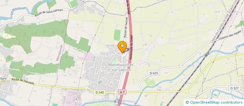 localisation de l'entreprise MONSIEUR STEPHANE COTET  MONTBOUCHER-SUR-JABRON