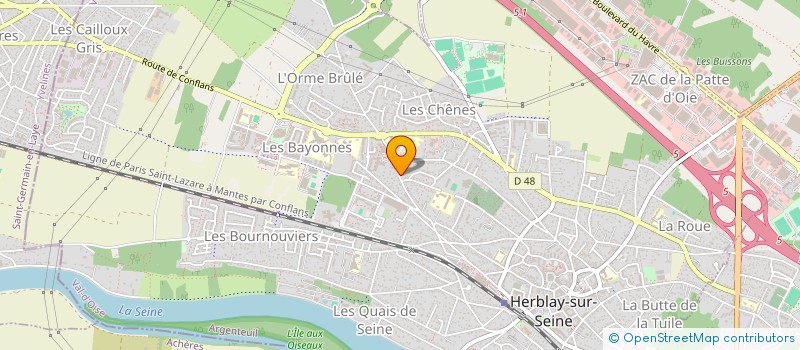 localisation de l'entreprise MONSIEUR STEPHANE COUGOULUEGNES  HERBLAY-SUR-SEINE