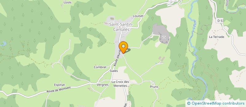 localisation de l'entreprise MONSIEUR STEPHANE COURBEYRETTE à SAINT-SANTIN-CANTALES