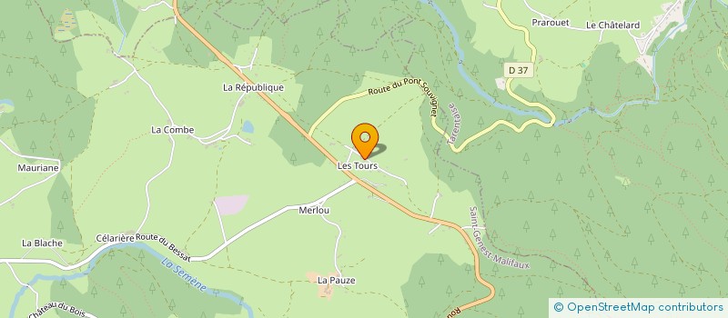 localisation de l'entreprise MONSIEUR STEPHANE COURBON  SAINT-GENEST-MALIFAUX