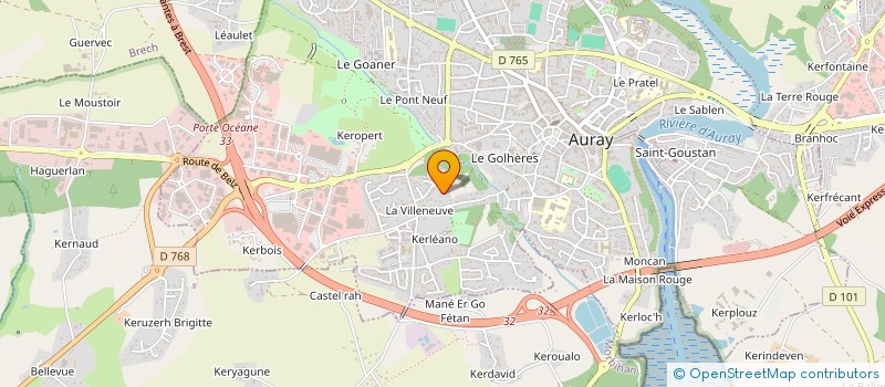localisation de l'entreprise MONSIEUR STEPHANE DACQUAY à AURAY