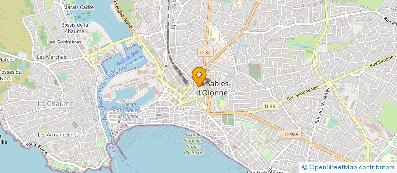 localisation de l'entreprise MONSIEUR STEPHANE DANIEL-DAVID  LES SABLES D'OLONNE