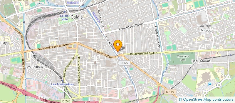 localisation de l'entreprise MONSIEUR STEPHANE DARRAS  CALAIS