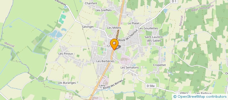 localisation de l'entreprise MONSIEUR STEPHANE DE BREDA  MANZIAT