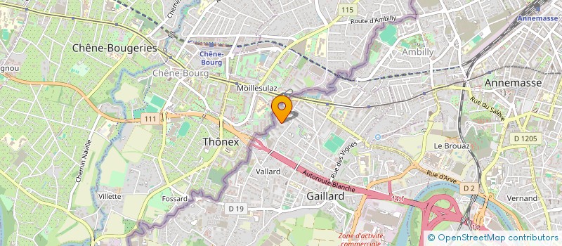 localisation de l'entreprise MONSIEUR STEPHANE DE ZORDI  GAILLARD