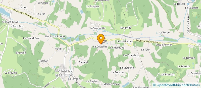 localisation de l'entreprise MONSIEUR STEPHANE DEFFIEUX  MONTAGNAC LA CREMPSE