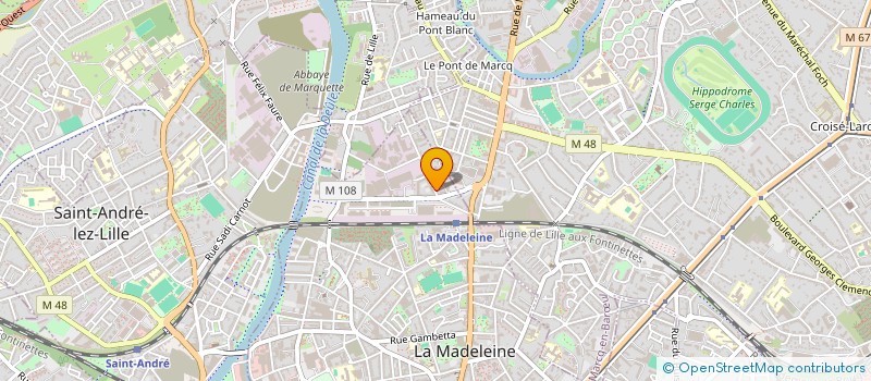 localisation de l'entreprise MONSIEUR STEPHANE DELBECQUE à LA MADELEINE