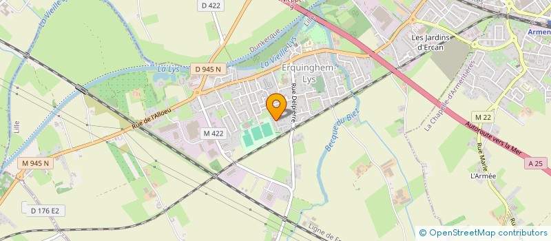 localisation de l'entreprise MONSIEUR STEPHANE DELPLANQUE  ERQUINGHEM-LYS