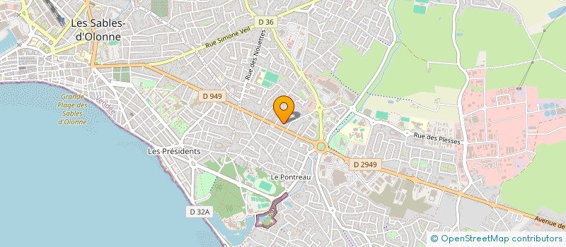 localisation de l'entreprise MONSIEUR STEPHANE DUPONT à LES SABLES D'OLONNE