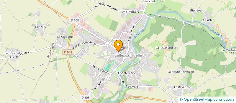 localisation de l'entreprise MONSIEUR STEPHANE FAUCHER  CELLES-SUR-BELLE