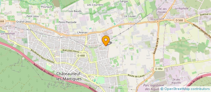 localisation de l'entreprise MONSIEUR STEPHANE FERRATO  CHATEAUNEUF-LES-MARTIGUES