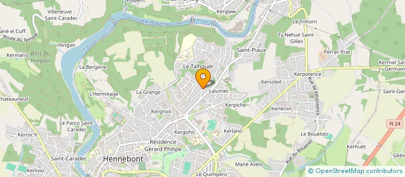 localisation de l'entreprise MONSIEUR STEPHANE FOUERE  HENNEBONT