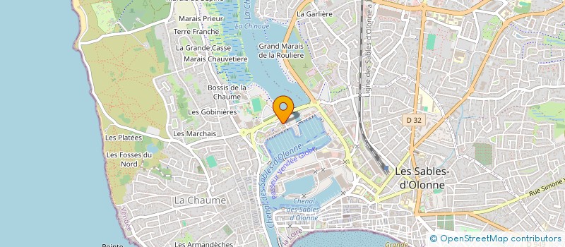 localisation de l'entreprise MONSIEUR STEPHANE FRADIN  LES SABLES D'OLONNE