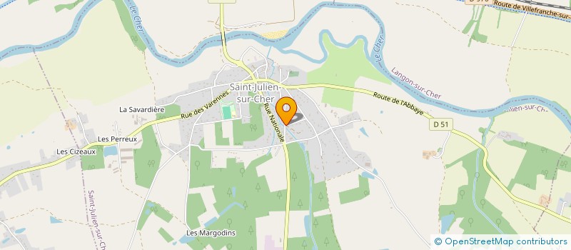 localisation de l'entreprise MONSIEUR STEPHANE FROGER  SAINT-JULIEN-SUR-CHER