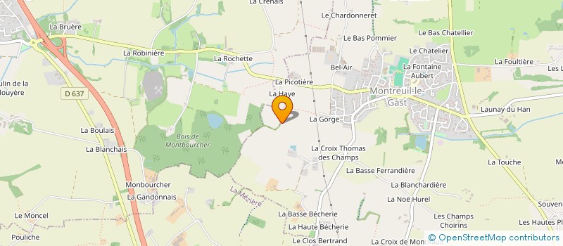 localisation de l'entreprise MONSIEUR STEPHANE GABILLARD  MONTREUIL-LE-GAST