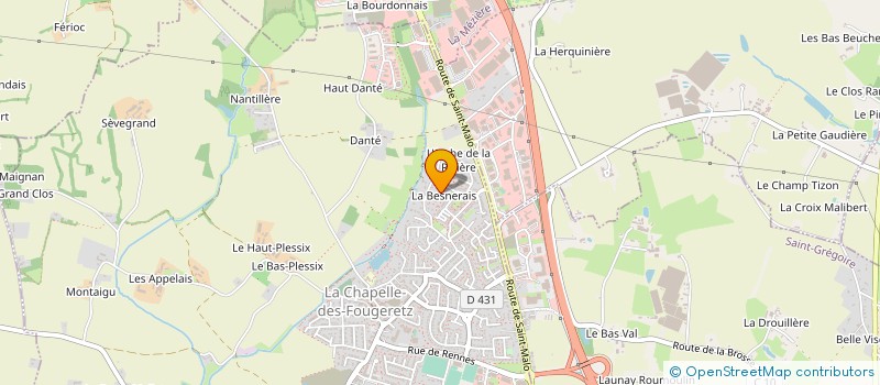 localisation de l'entreprise MONSIEUR STEPHANE GASTE  LA CHAPELLE-DES-FOUGERETZ