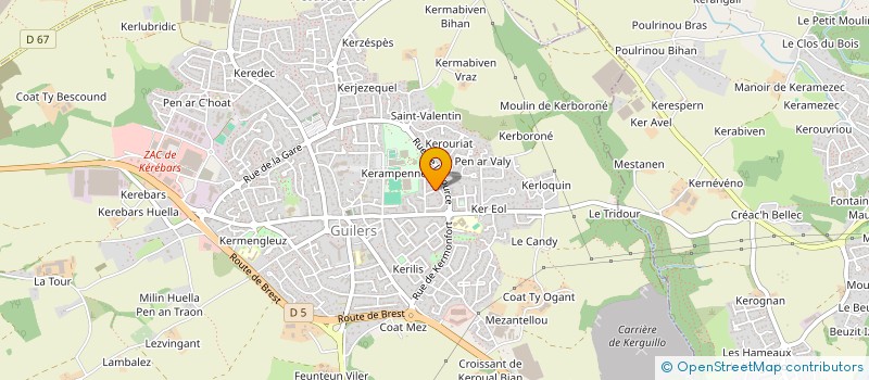 localisation de l'entreprise MONSIEUR STEPHANE GEFFROY  GUILERS