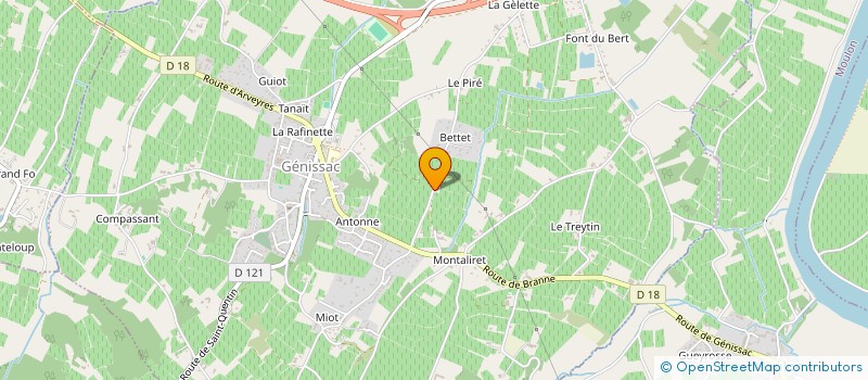 localisation de l'entreprise MONSIEUR STEPHANE GENDRON  GENISSAC