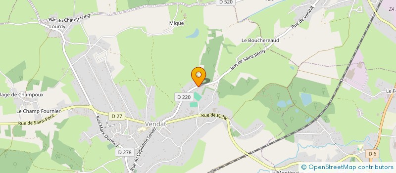 localisation de l'entreprise MONSIEUR STEPHANE GLACHET  VENDAT