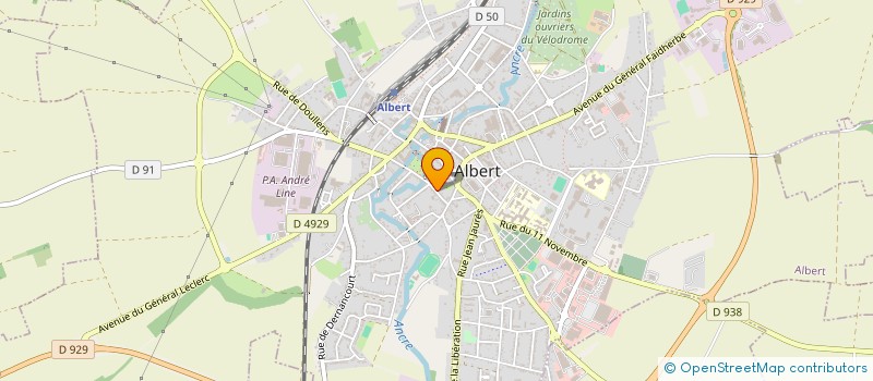 localisation de l'entreprise MONSIEUR STEPHANE GLACON à ALBERT