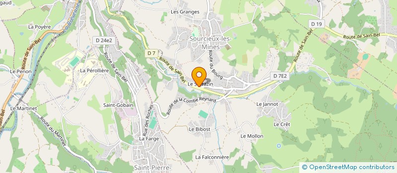 localisation de l'entreprise MONSIEUR STEPHANE GONNET  SOURCIEUX-LES-MINES