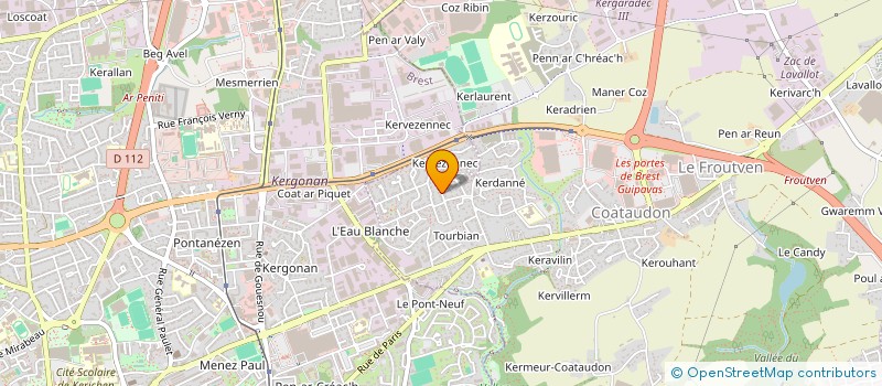 localisation de l'entreprise MONSIEUR STEPHANE GOURMELON  GUIPAVAS