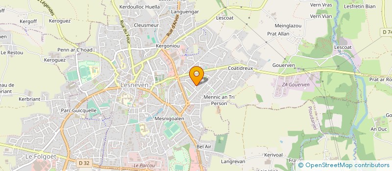 localisation de l'entreprise MONSIEUR STEPHANE GRALL  LESNEVEN