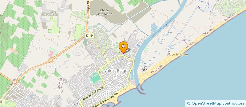 localisation de l'entreprise MONSIEUR STEPHANE GRANAL  VALRAS-PLAGE