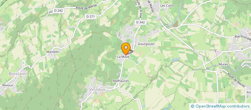 localisation de l'entreprise MONSIEUR STEPHANE GRANGER  VINZIEUX