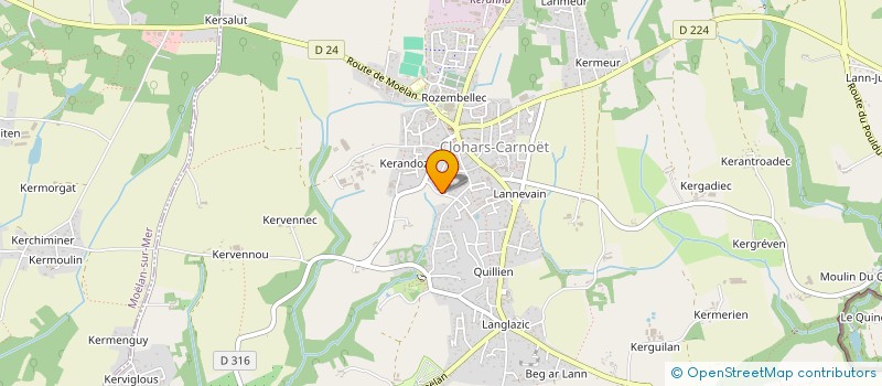 localisation de l'entreprise MONSIEUR STEPHANE GUILLOU  CLOHARS-CARNOET