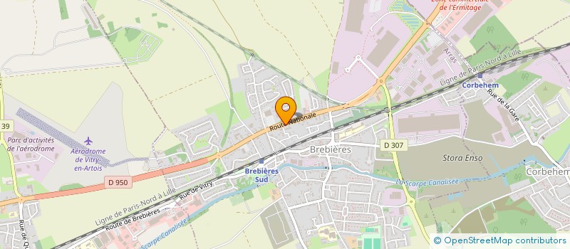 localisation de l'entreprise MONSIEUR STEPHANE HENRI  BREBIERES