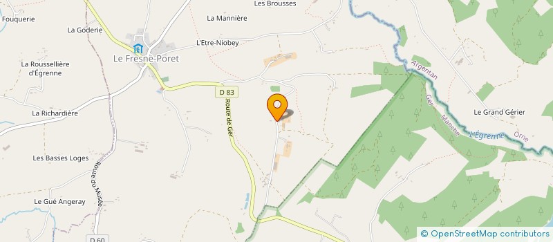 localisation de l'entreprise MONSIEUR STEPHANE HERVIEU  LE FRESNE-PORET