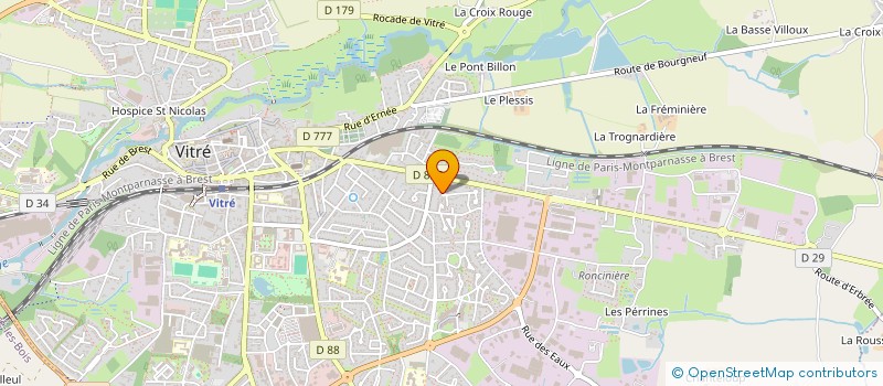 localisation de l'entreprise MONSIEUR STEPHANE HODMON à VITRE
