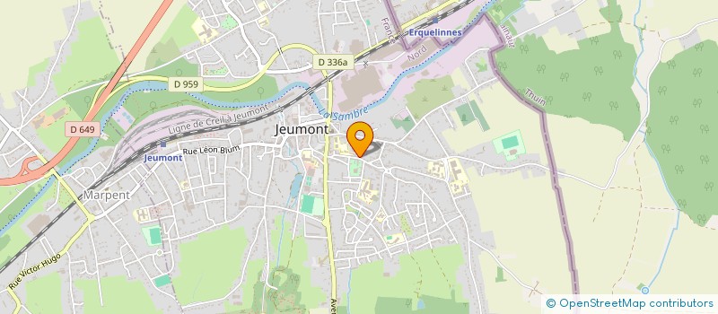 localisation de l'entreprise MONSIEUR STEPHANE HONORE  JEUMONT