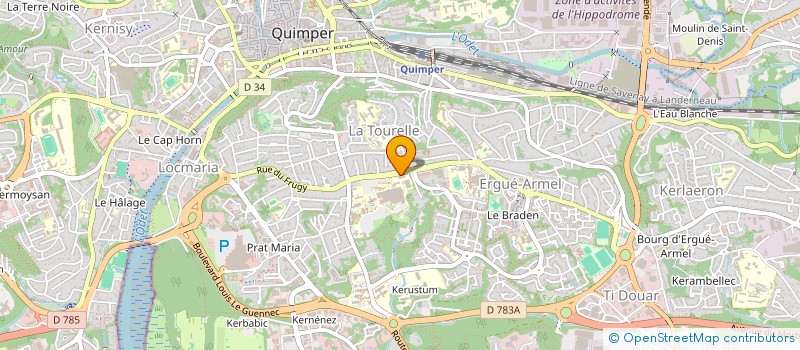 localisation de l'entreprise MONSIEUR STEPHANE HUE  QUIMPER