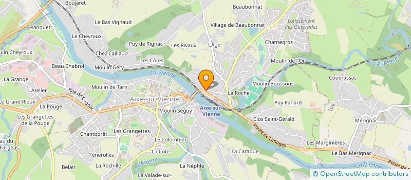 localisation de l'entreprise MONSIEUR STEPHANE JAUMONT  AIXE-SUR-VIENNE