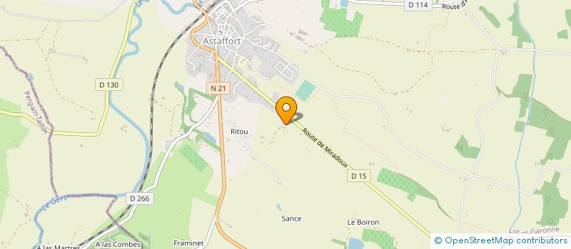 localisation de l'entreprise MONSIEUR STEPHANE JAUZENQUE  ASTAFFORT
