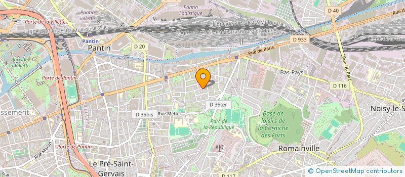 localisation de l'entreprise MONSIEUR STEPHANE JEANNE  PANTIN