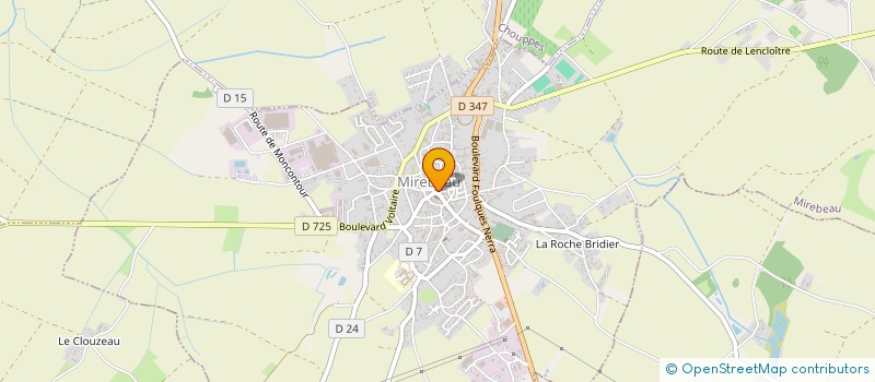 localisation de l'entreprise MONSIEUR STEPHANE JOUFFRAY  MIREBEAU