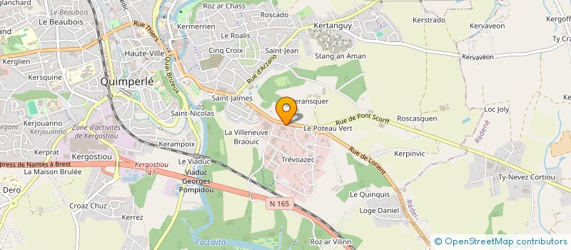 localisation de l'entreprise MONSIEUR STEPHANE JOUVIN  QUIMPERLE