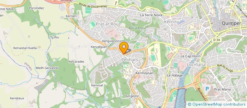 localisation de l'entreprise MONSIEUR STEPHANE KERVAZO à QUIMPER