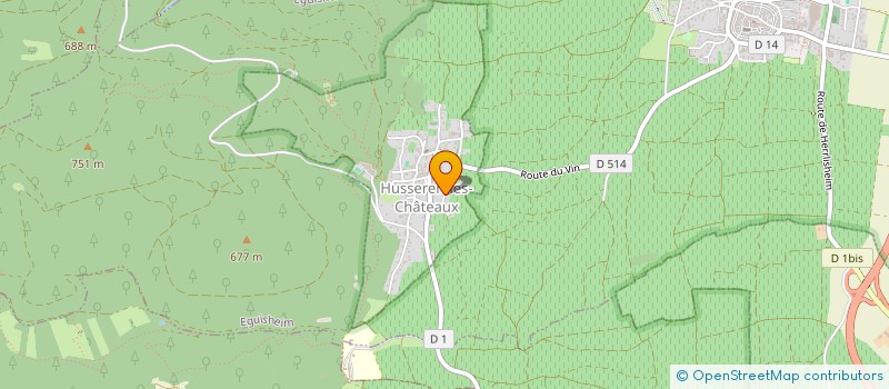 localisation de l'entreprise MONSIEUR STEPHANE KUENY  HUSSEREN-LES-CHATEAUX