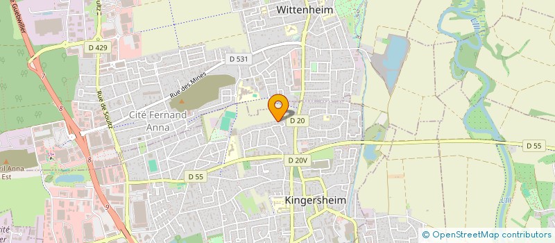 localisation de l'entreprise MONSIEUR STEPHANE LABORDE  KINGERSHEIM