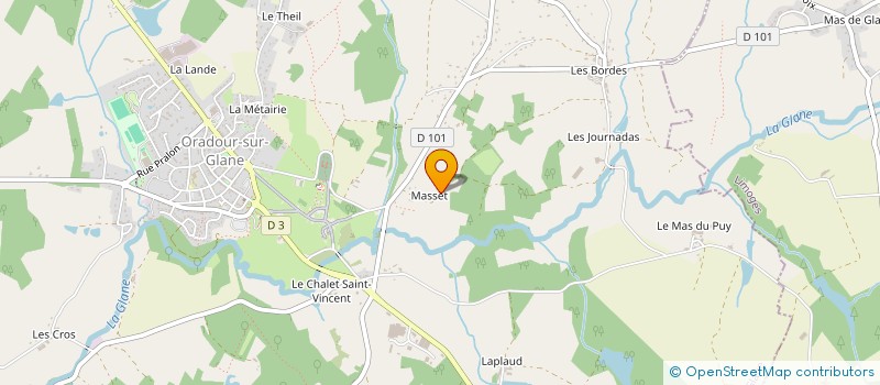 localisation de l'entreprise MONSIEUR STEPHANE LAFORGE à ORADOUR-SUR-GLANE