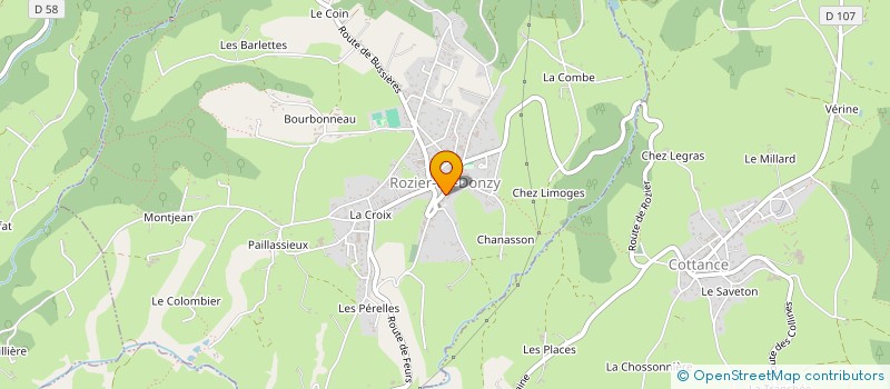 localisation de l'entreprise MONSIEUR STEPHANE LALANNE à ROZIER-EN-DONZY