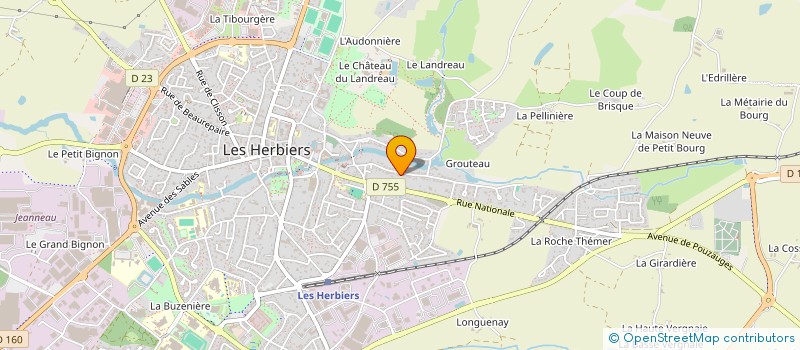 localisation de l'entreprise MONSIEUR STEPHANE LANDREAU à LES HERBIERS