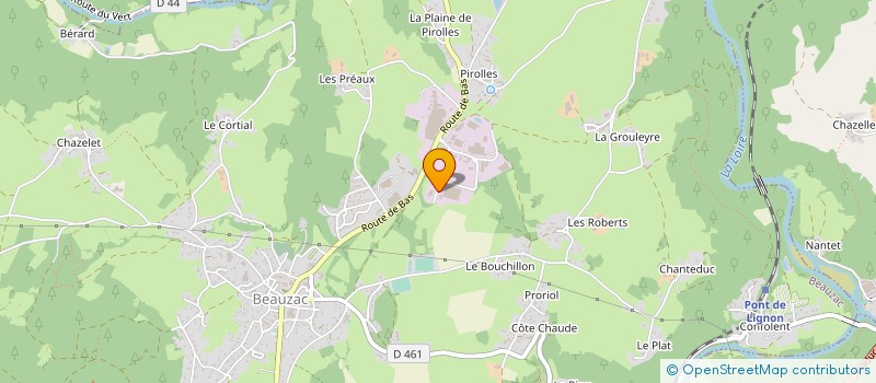 localisation de l'entreprise MONSIEUR STEPHANE LANGE  BEAUZAC